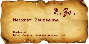 Meixner Zsuzsanna névjegykártya